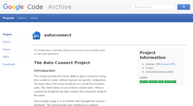 autoconnect.googlecode.com