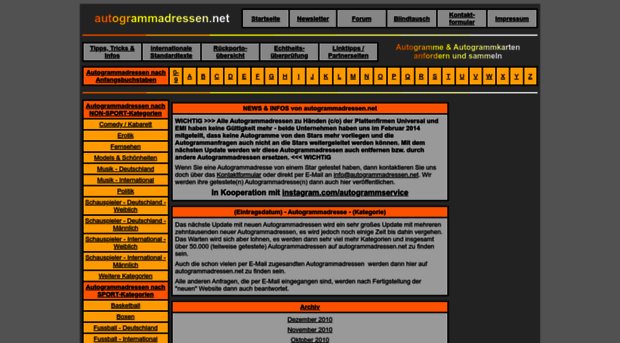 autogrammadressen.net
