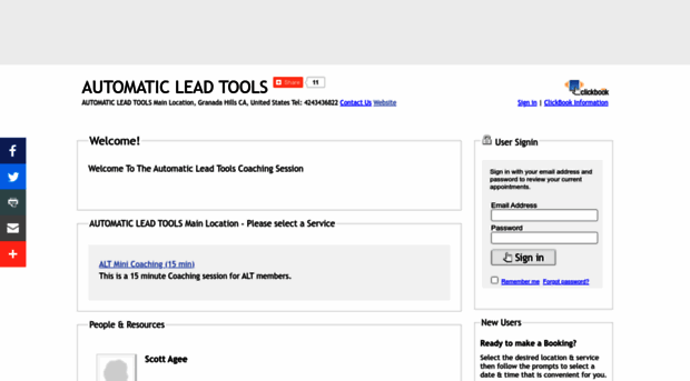 automaticleadtools.clickbook.net