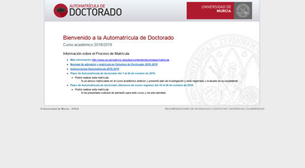 automatriculadoctorado.um.es