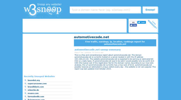 automotivecode.net.w3snoop.com