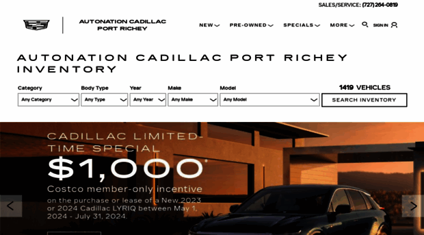 autonationcadillacportrichey.com