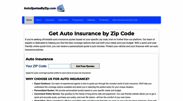 autoquotesbyzip.com