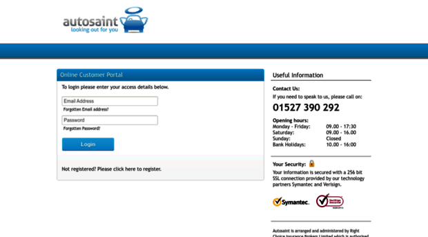 autosaint.opencustomerportal.co.uk