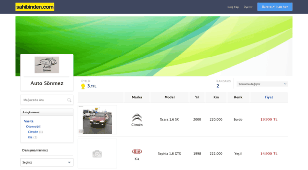 autosonmez.sahibinden.com
