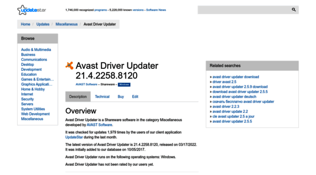 avast-driver-updater.updatestar.com