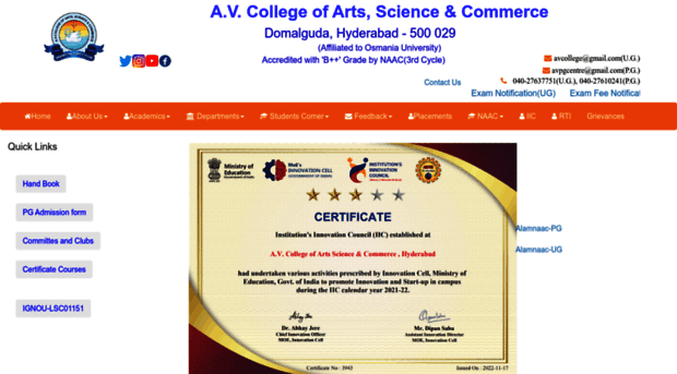 avcollege.in