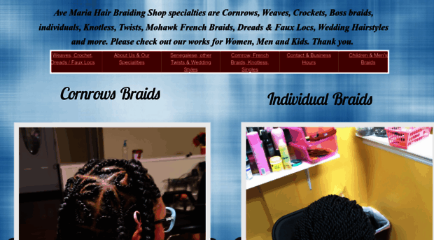 avemariahairbraiding.com