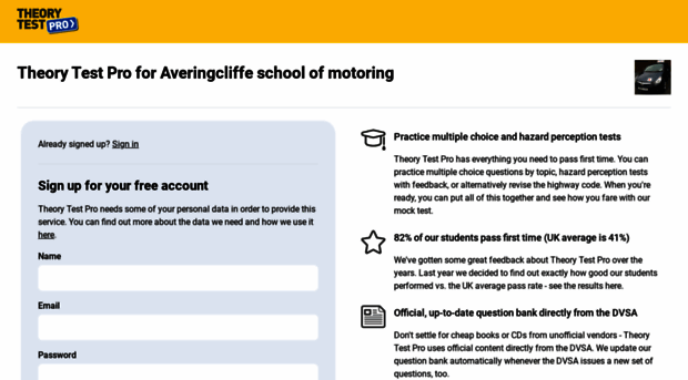 averingcliffe.theorytestpro.co.uk