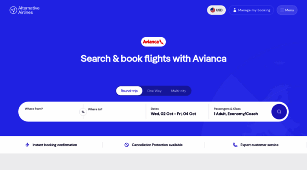 avianca.alternativeairlines.com