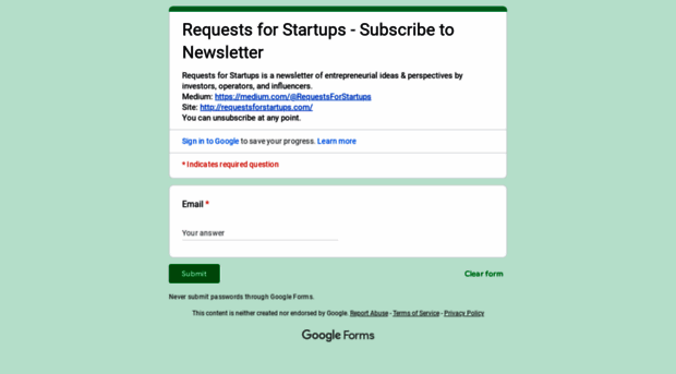 avlist.requestsforstartups.com