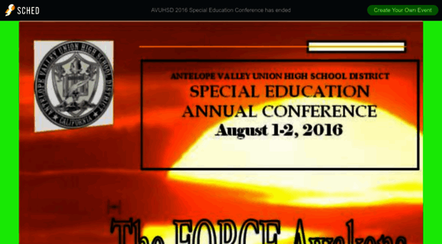 avuhsd2016specialeducationconfer.sched.org