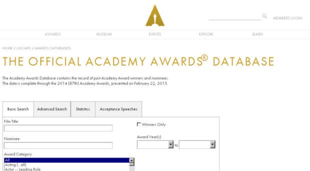 awardsdatabase.oscars.org