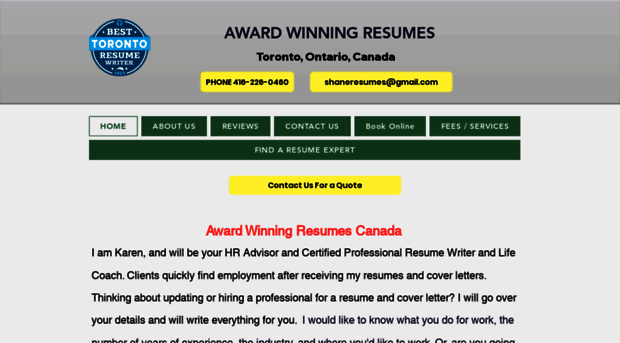 awardwinningresumes.biz