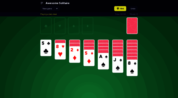 awesomesolitaire.com - Play Klondike Solitaire Turn O... - Awesome ...