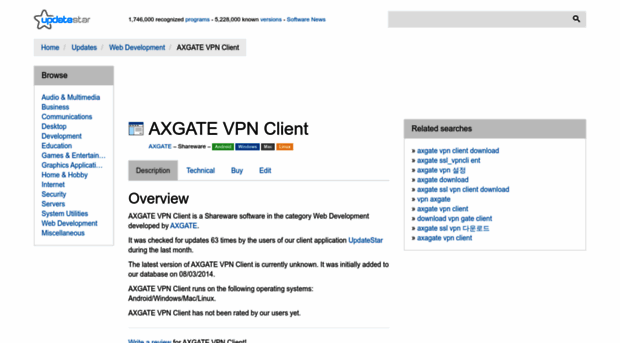 axgate-vpn-client.updatestar.com