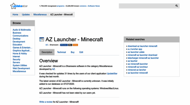 az-launcher-minecraft.updatestar.com