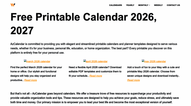 azcalendars.com