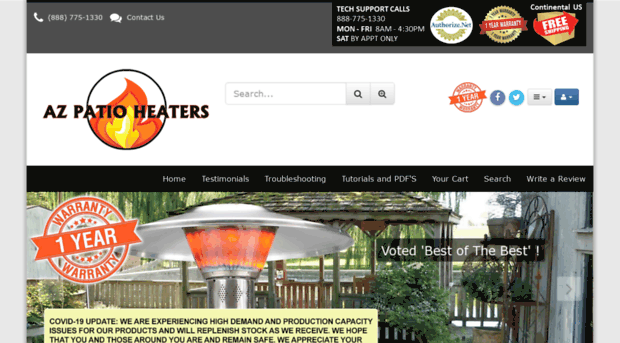 azpatioheaters.com