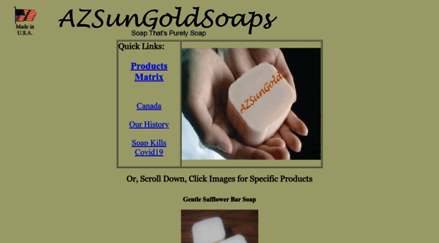 azsungoldsoaps.com