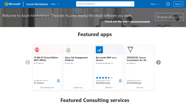 azuremarketplace.microsoft.com