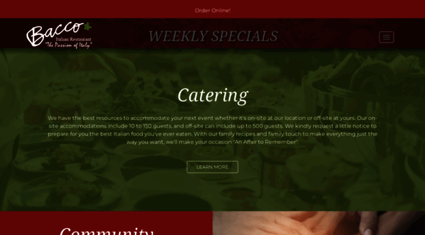 baccoitalianrestaurant.com