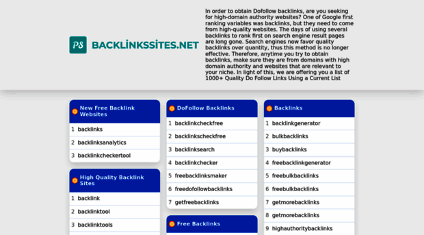 backlinkssites.net