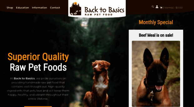 backtobasicsrawpetfood.com