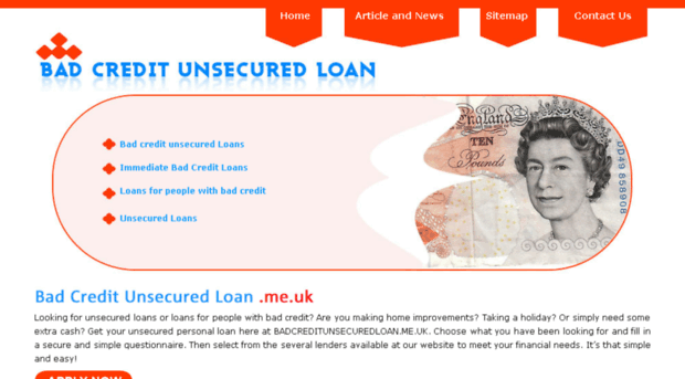 badcreditunsecuredloan.me.uk