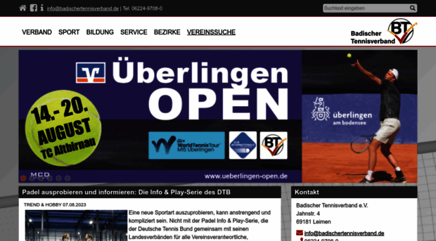 badischertennisverband.de