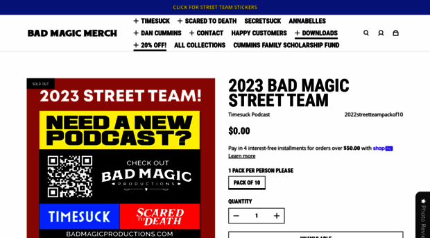 badmagicmerch.com