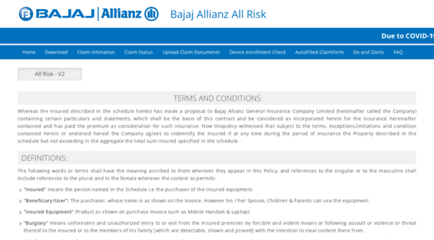 bajajallianzallrisk.in