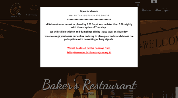 bakersrestaurant.net
