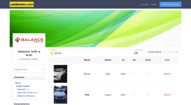 balancerentacar.sahibinden.com
