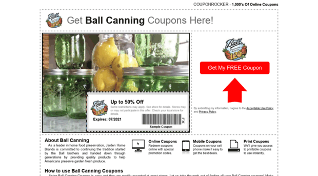 ballcanning.couponrocker.com