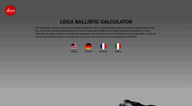 ballistictool.leica-camera.com