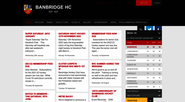 banbridgehockeyclub.com