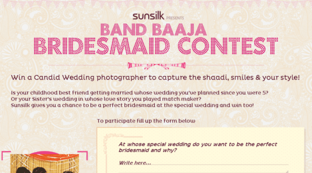 bandbaajabridesmaid.sunsilk.in