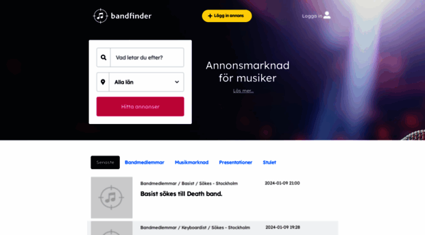 bandfinder.se