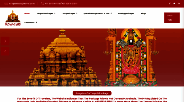 bangaloretotirupatipackage.com