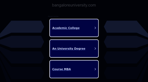 bangaloreuniversity.com