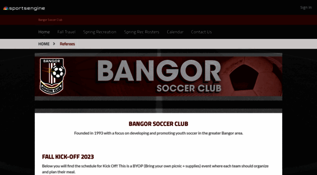 bangorsoccerclub.org