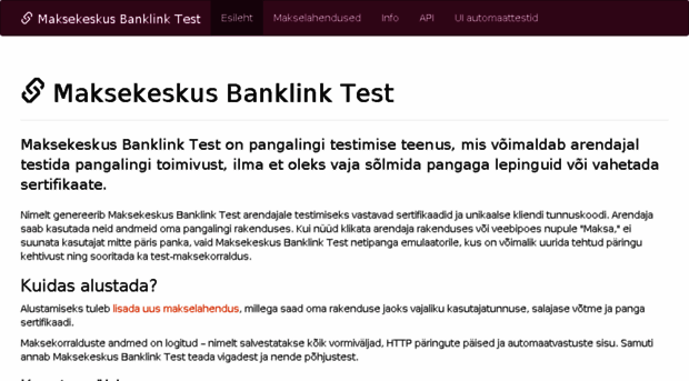 banklinktest.maksekeskus.ee