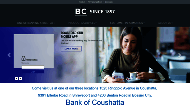 bankofcoushatta.com