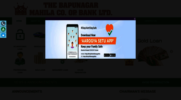 bapunagarmahilabank.com