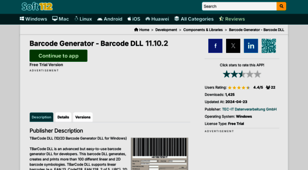 barcode-generator-barcode-dll.soft112.com