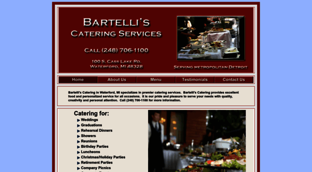 bartelliscatering.com