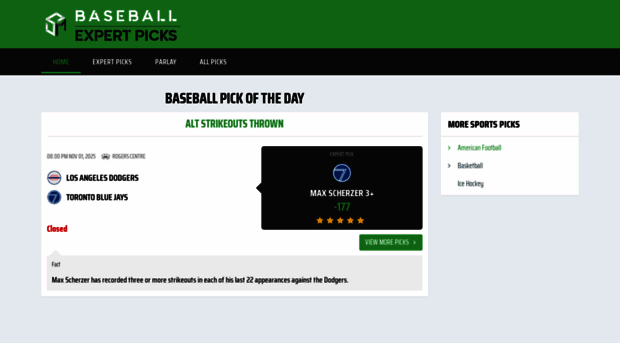 baseballexpertpicks.com