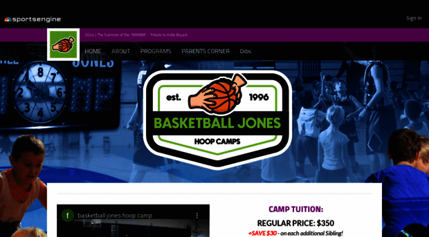 basketballjonescamps.com