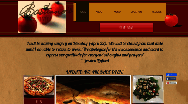 bastianospizzeria.com